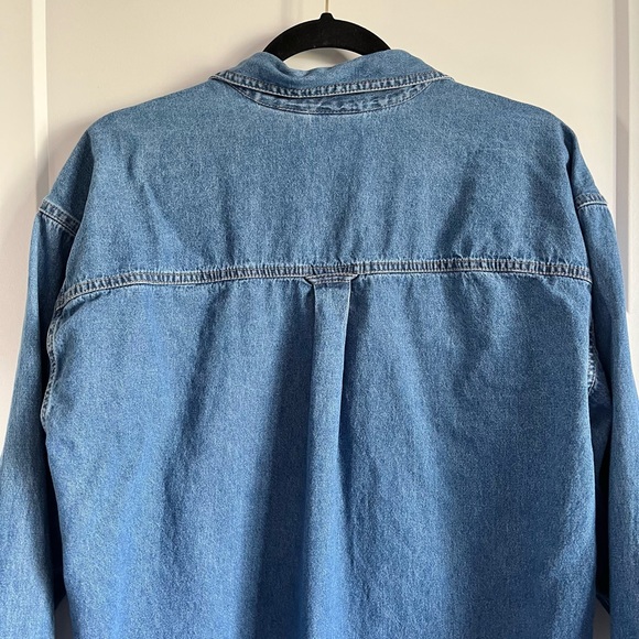 Vintage Christmas Embroidered Denim Button Down Shirt/Blouse L/XL - Picture 10 of 10